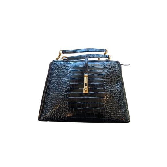 Guess Croc Textured Tote Shoulder Bag - Picture 1 of 10
